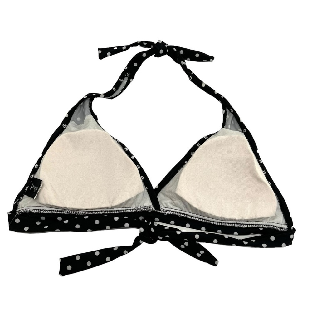 Prego NWT Black Polka Dot Ruched Bikini Set Maternity Swimsuit Women’s Medium - Picture 8 of 12